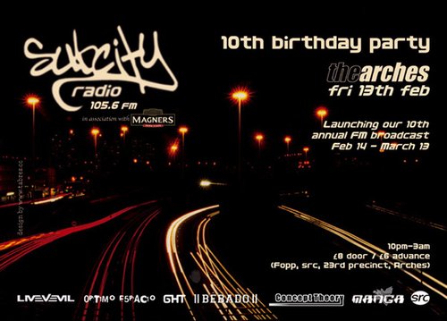 Subcity 10th Anniversary Banner