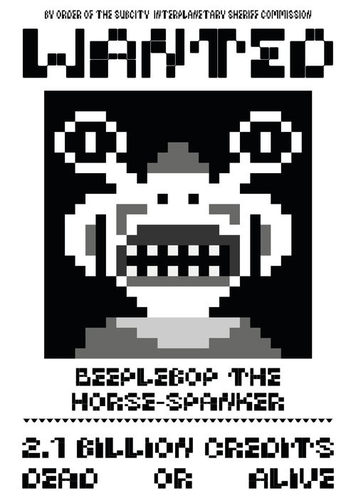 Wanted Posters-02: Beeplebop the Horse Spanker